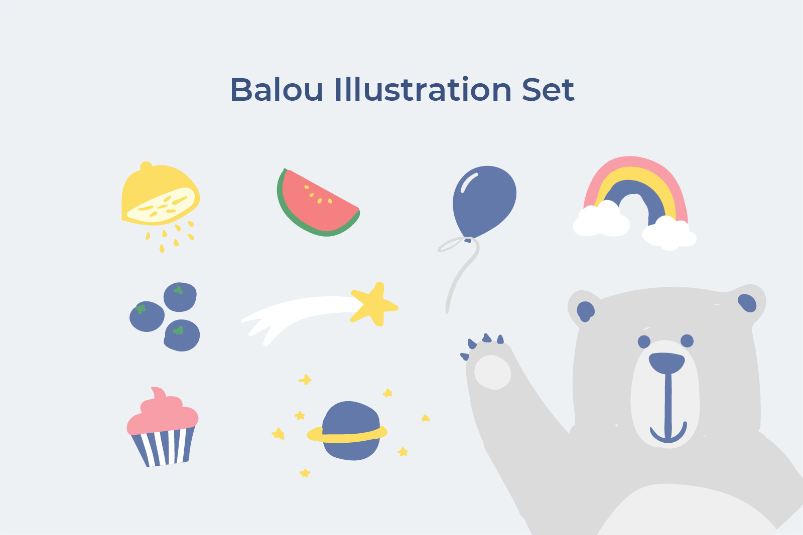 resources post balou illustration set